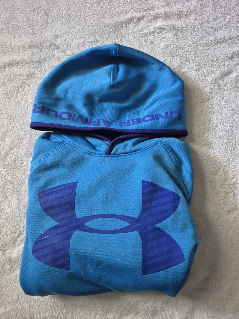 Under Armour Blue Hooded Jacket with Teal Lining